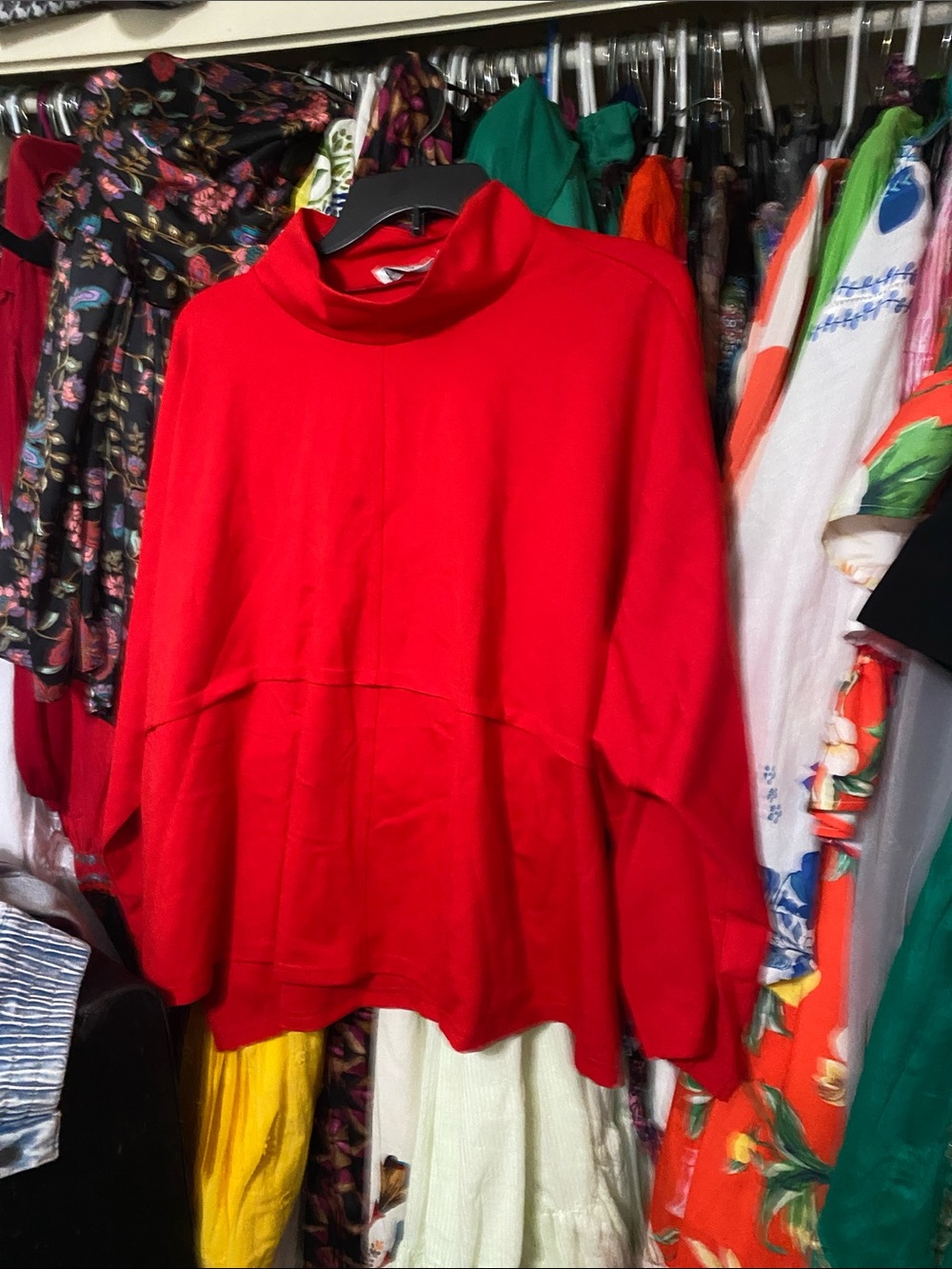 Patrizia Luca Red Crewneck Top